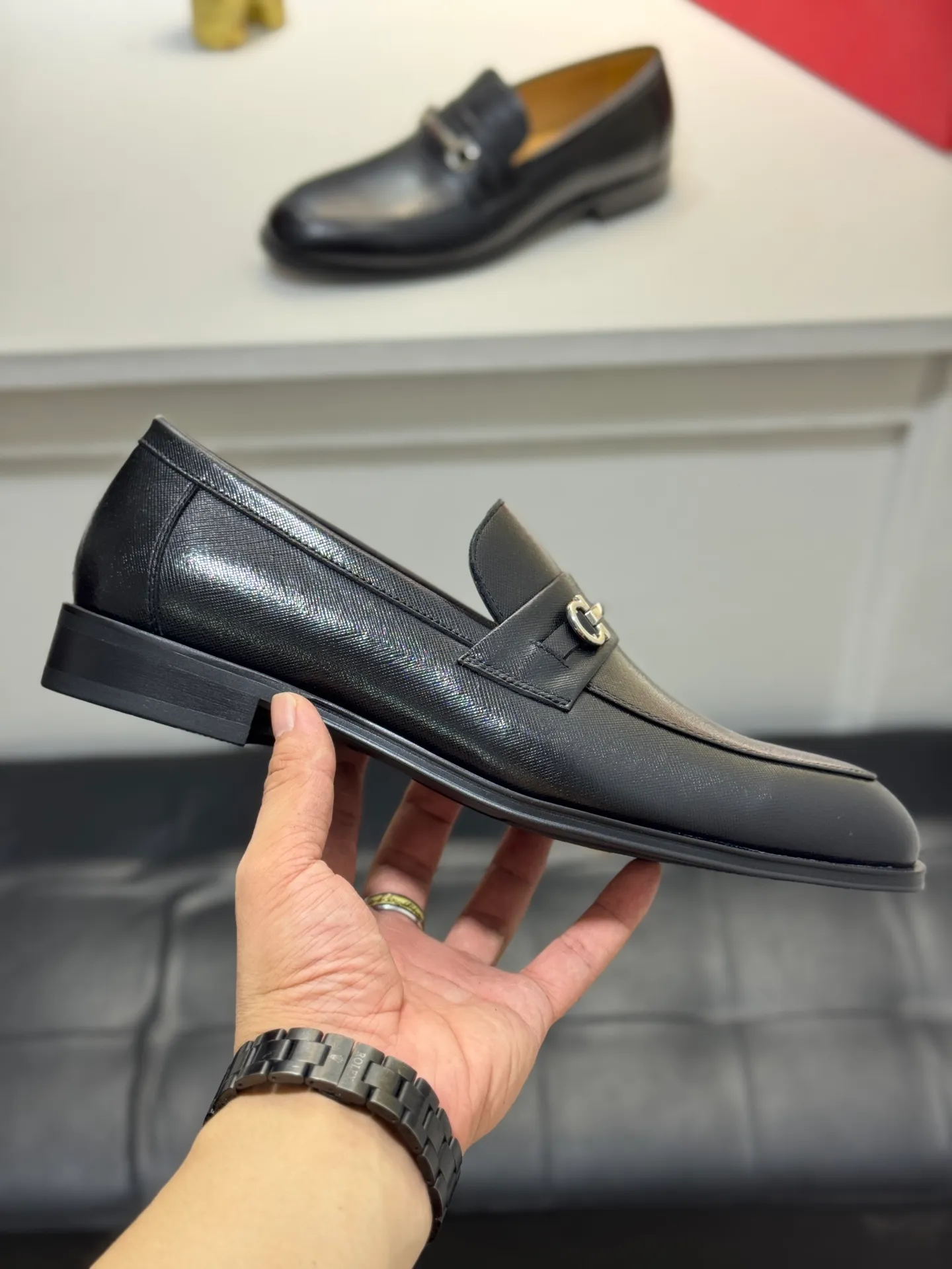 Men's men's shoes 💰480 [New style] 🐠🐠New Ferragamo [Ferragamo] top imported suit men's shoes 💯 Official website original copy, product materials: selected imported embossed calfskin + luxury hardware buckle accessories ~ imported water-dyed cow 🐂 leather lining. Strong three-dimensional visual effect, original combination outsole, multiple colors available😘 Size: 39-44 (customized at 45.46.47